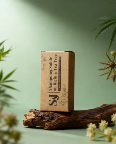 Shampoing Solide Naturel Certifié Bio au Ricin et Tea tree