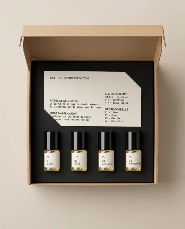 Coffret découverte 4 Parfums de Peau SAJ