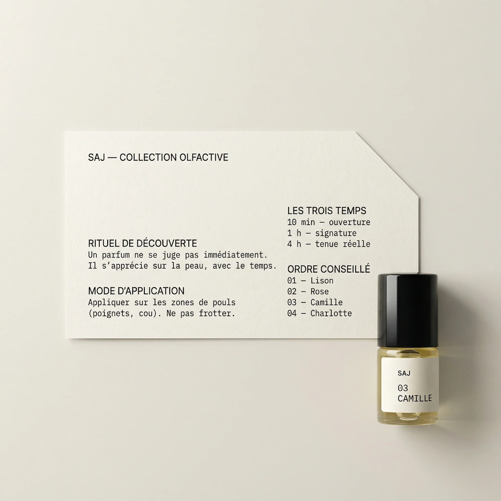 Coffret Découverte — 4 Parfums de Peau 3 Rituel découverte SAJ